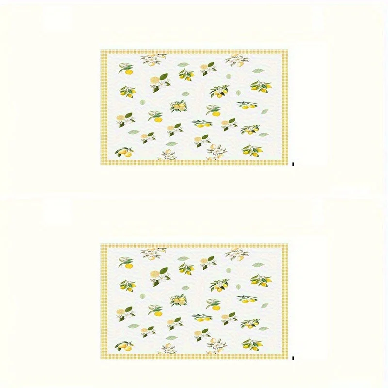 Tablecloth 1pc Polyester Tablecloth, Lemon Themed Print Tablecloth, Tablecloth, Floral Tablecloth, Rectangular Tablecloth, Right-Angle Tablecloth for Coffee Tables and Dining Tables, Suitable for Indoor and Outdoor Use, for Picnic or Holiday Party
