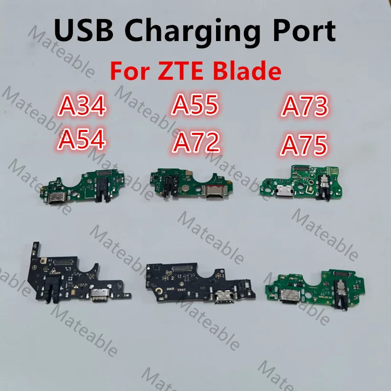

USB-порт для зарядки для ZTE Blade A24 A54 A55 A72 A73 A75, разъем USB-зарядного устройства, гибкий кабель, разъем для док-станции, детали разъема