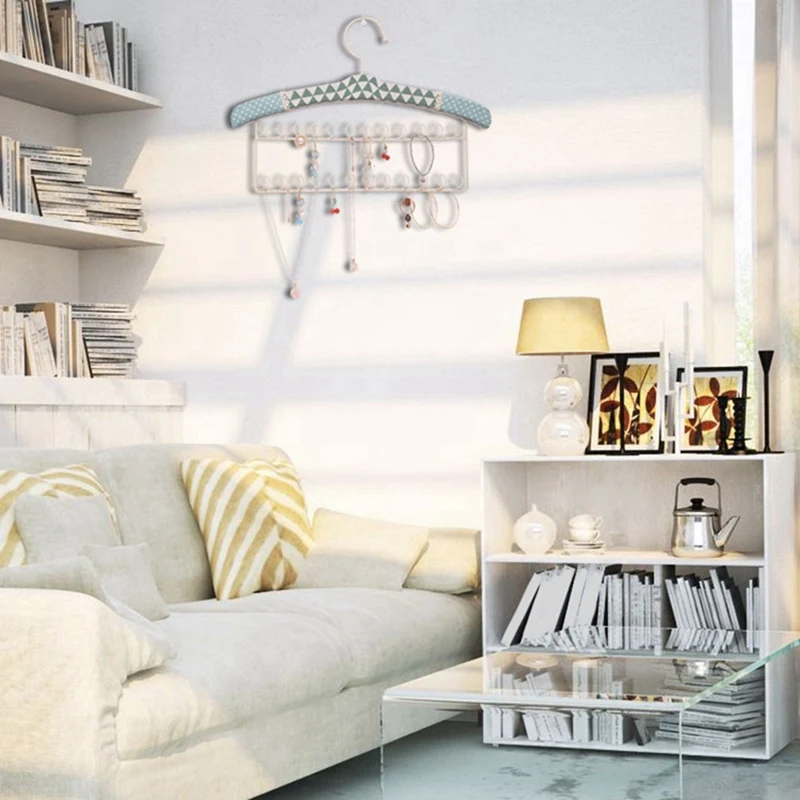 PWS Simple Home Storage Creative Jewelry Storage Rack Linen Iron Hanger Storage Rack Earring Rack Necklace Rack