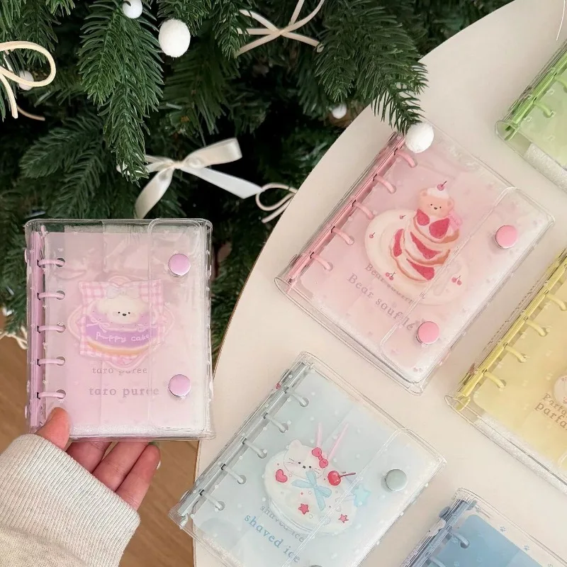M5 Transparent Photocard Album Kawaii Pudding Card Binder Cute Cake Animal Scrapbook for 3 Inch Kpop Photos Japan Style 2026 New