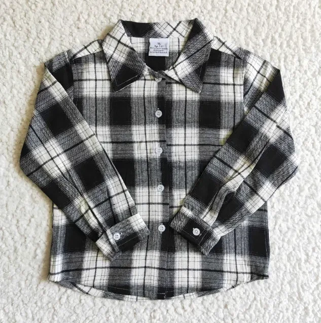 Thickened Fall Winter Toddler Kids Boys Girls Outwear Jackets Long Sleeve Flannel Button Down Shirts Coats