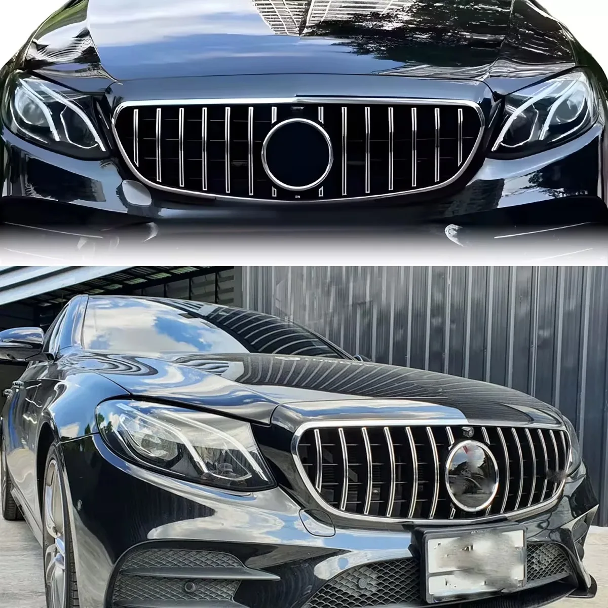

Diamond Mesh Front Grille for Mercedes Benz C238 A238 2017-2020,Sporty GT Style Bumper Grille Upgrade