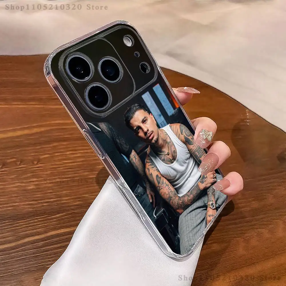 R-Rauw Alejandro Rapper Phone Case For iPhone 16,15,17,12,13,14,11 Max,Pro,Plus,X,XS,XR,SE4,E Mini Transparent Cover