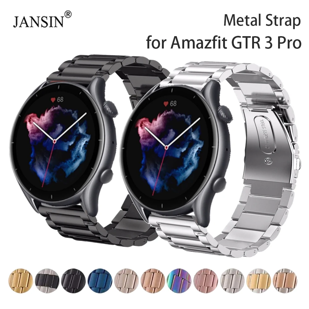 Huami Amazfit GTR 3 pro用ストラップ,ステンレス鋼および金属ブレスレット,アクセサリー