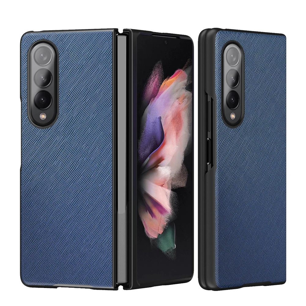 Luxury Ultra Slight Folding Screen View Window Flip Case For Samsung Galaxy Z Fold 3 4 5G Cover Funda Couque