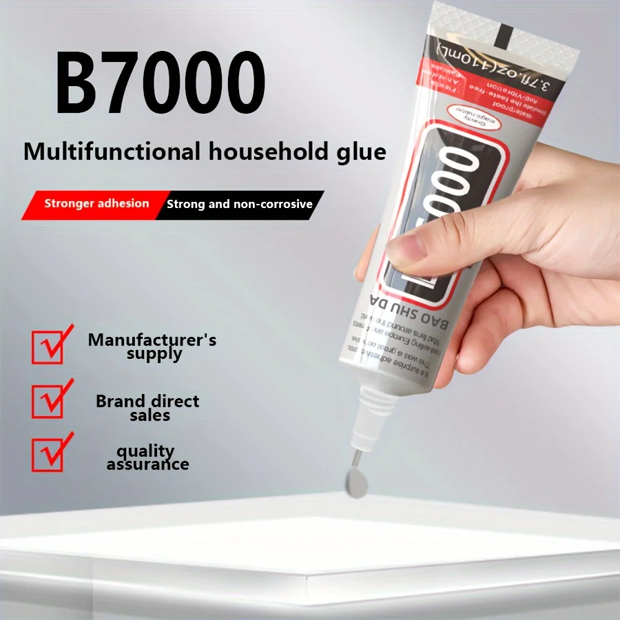 Car 15/50/110ml B-7000 Multi-Purpose Adhesive Waterproof, Ideal for DIY Crafts, Glass, Wood, Nail Art & Phone Repair Amagi