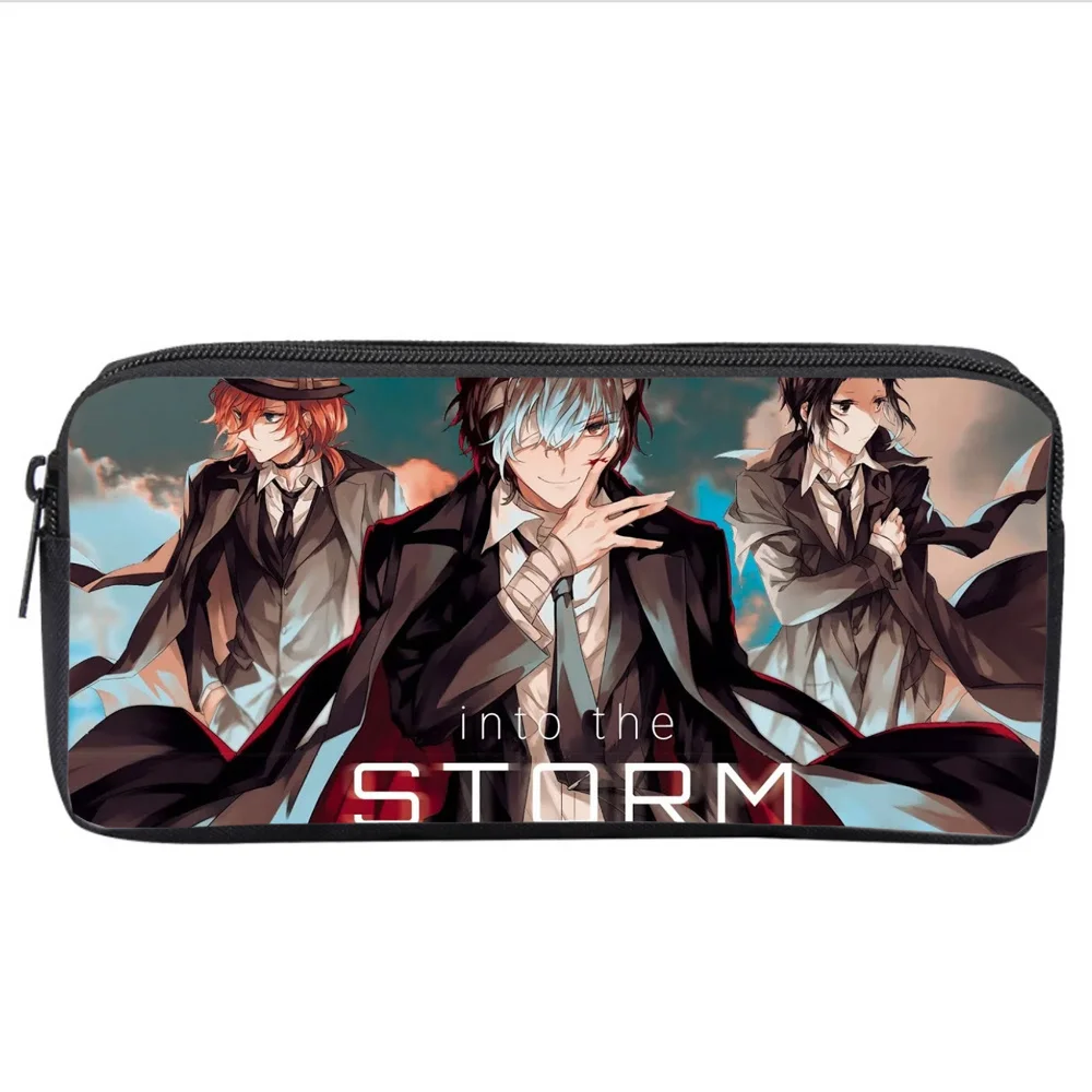 anime Bungo Stray Dog pencil case boys girls Student cartoon pencil Bag teenager Zipper Handbag Women Cosmetic Case Makeup Bag