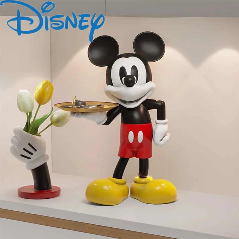 Hot Kawaii Disney Cartoon Mickey Mouse Toys Tray Ornaments Figure Home Soft Living Room Bedroom Tv Cabinet Decorations Cute Gift