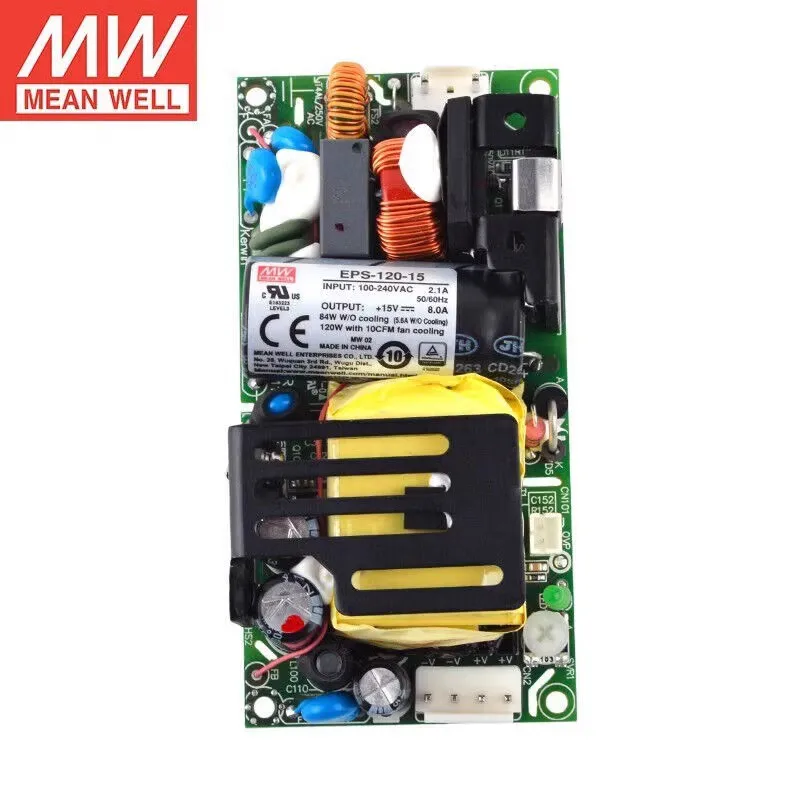 MEAN WELL-fuente de alimentación conmutada médica, RPS-120-12, RPS-120-15, RPS-120-24, RPS-120-27, RPS-120-48, tipo PCB, baja corriente de fuga, MW