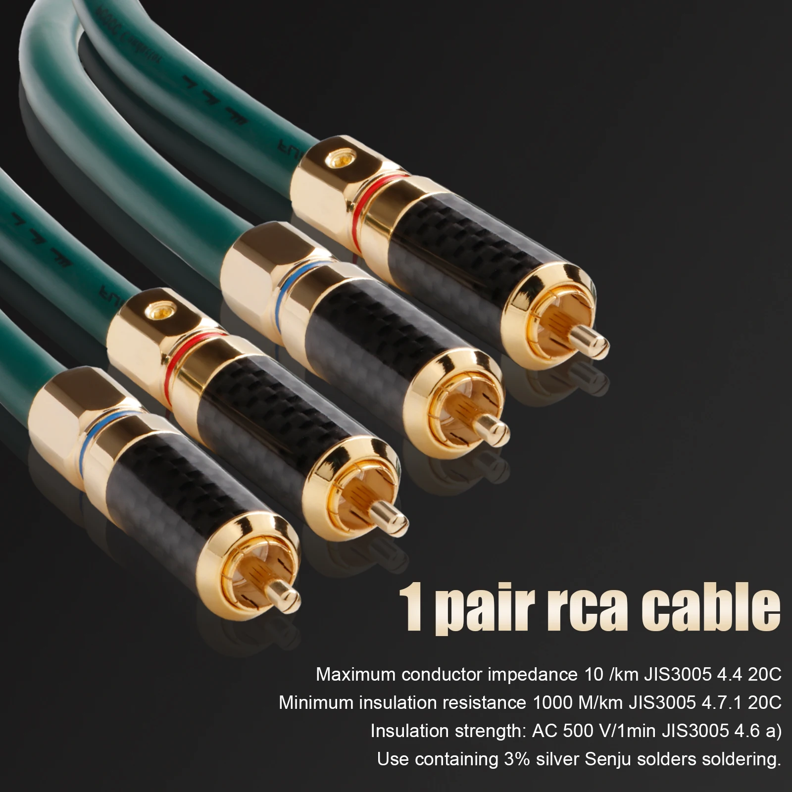 Furutech RCA Cable FA-220 OCC Audio Signal Cable 2RCA Stereo Cable Interconnect Carbon Fiber Gold Plated RCA Plug For Amplifier