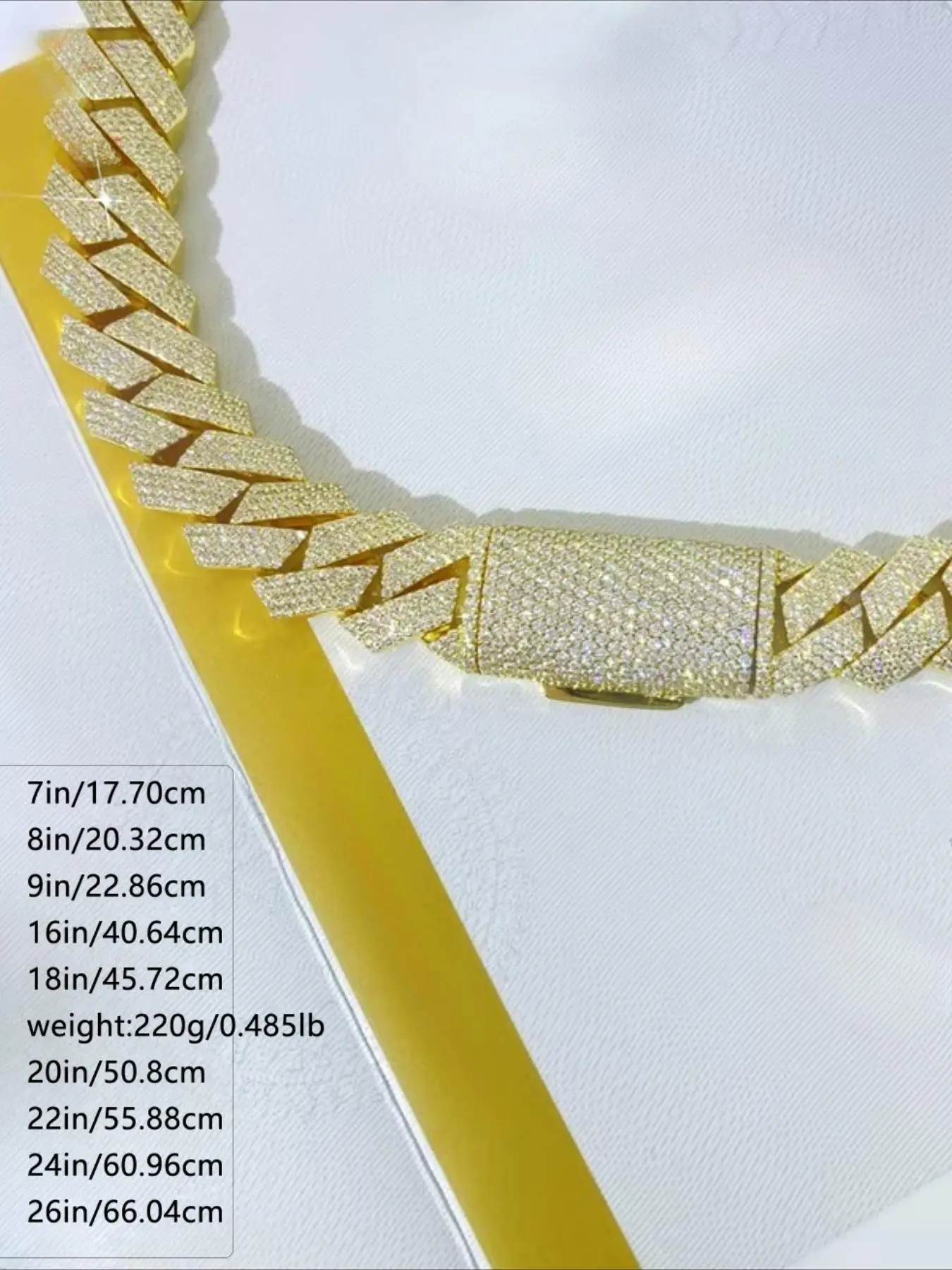 American Miami Style 4rows Full of Diamonds Cuban Chain,20mm Heavy Industry Ice Diamond Style,rapper with The Same Accessories