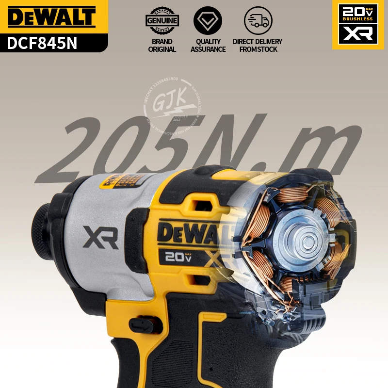 DEWALT DCF845N DCF845B DCF845 20V MAX XR Cordless Drill Impact Driver 1/4