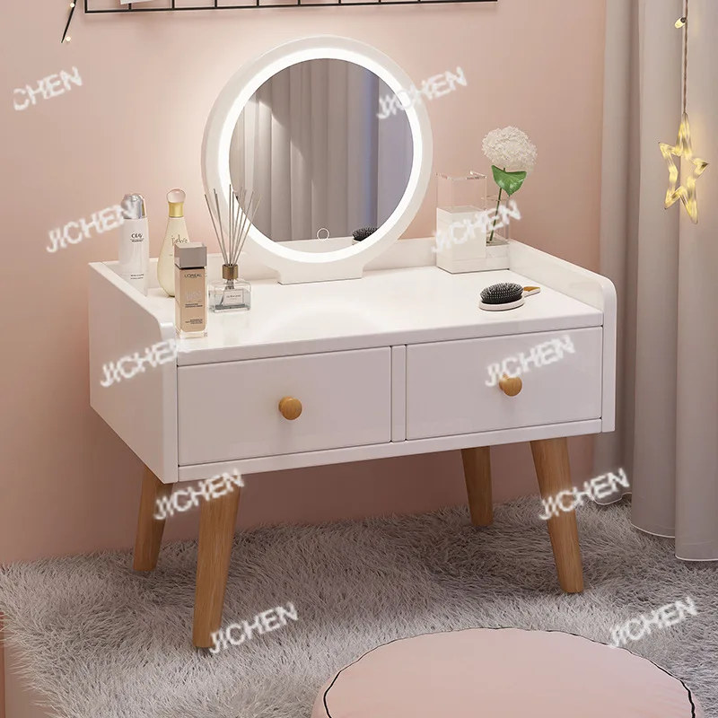 

JC Bay Window Dressing Table Sitting on The Floor Makeup Dressing Cabinet Small Table Bedroom
