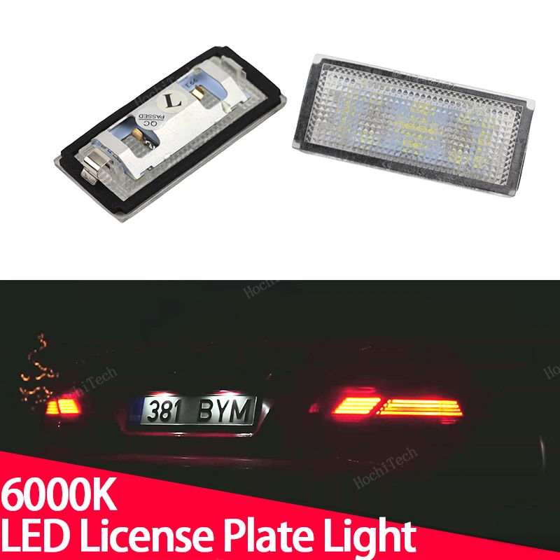 12V LED Car License Number Plate Light Lamp No Error For BMW 7 Series E65 E66 2006-2008 facelift only Lamp White License Lights