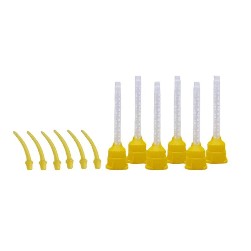 50Pcs Disposable Dental Impression Material Mixing Tips Silicone Rubber Conveying Mixing Head Nozzles Mixing Tube Dental Product