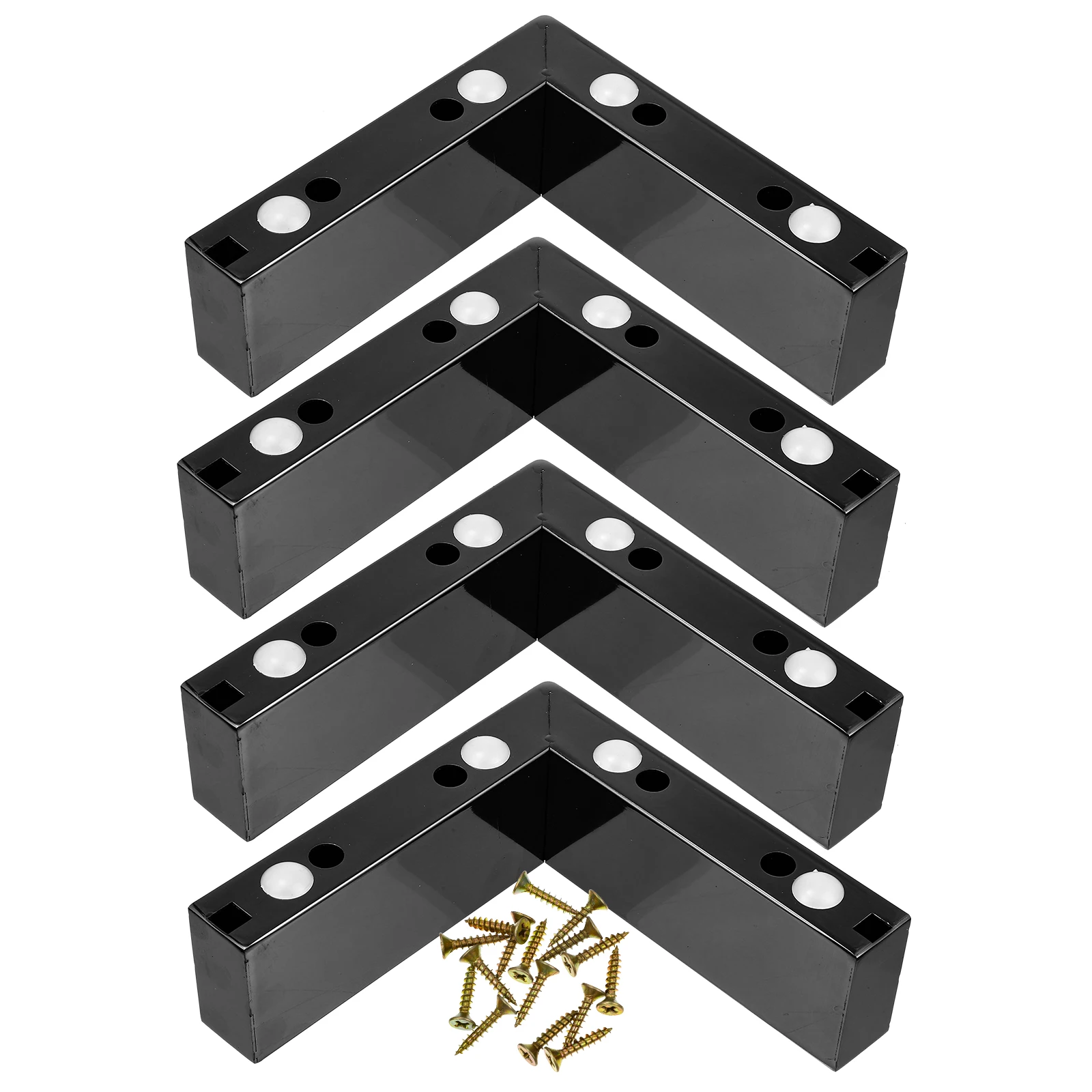 

1 set 1 Set Square Risers Padded Bed Table Chair Height Lift Leveler Floor Protector Iron Bed Riser Heavy Duty Hardwood Grippers