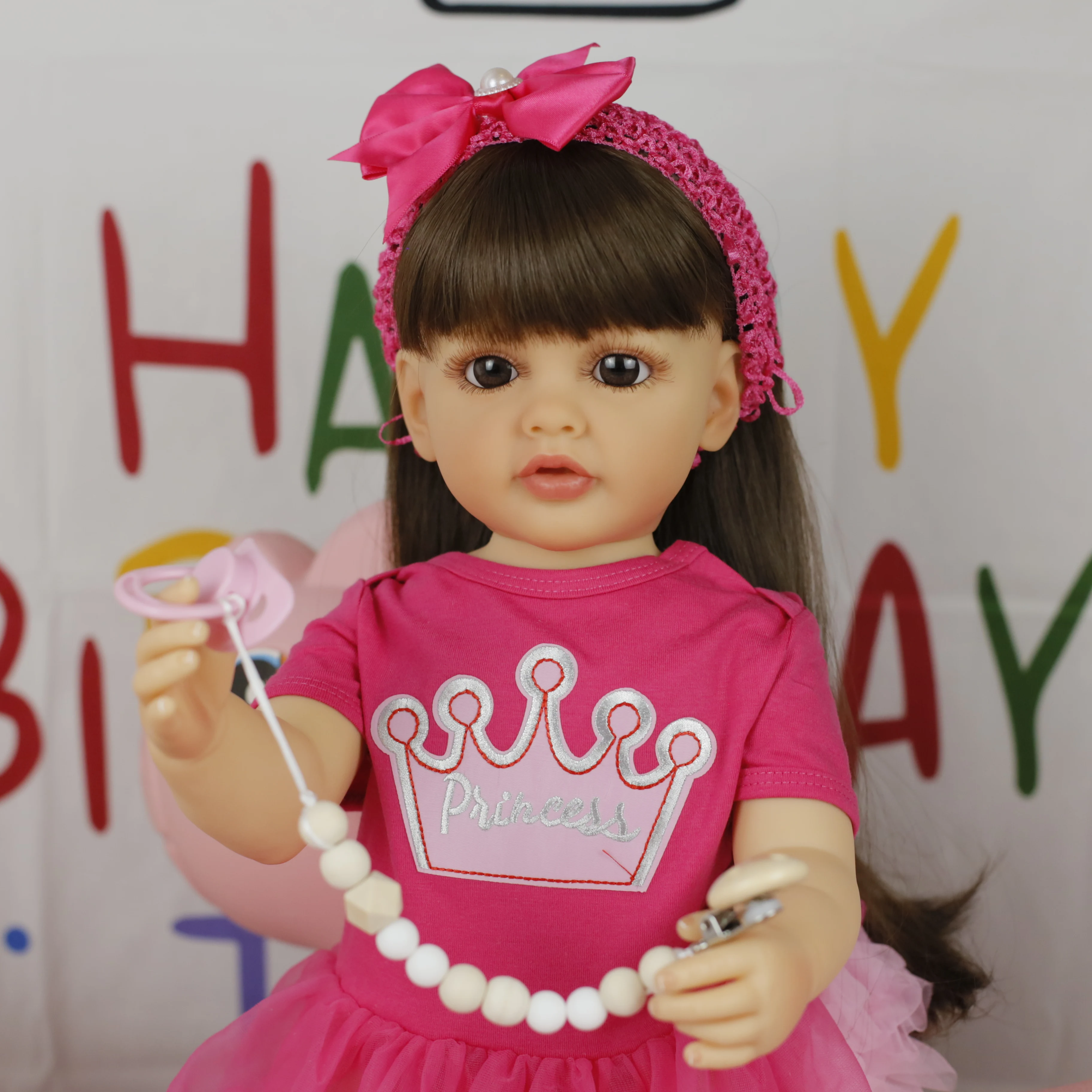 55 سنتيمتر تولد من جديد طفل الدمى الأميرة فتاة بيتي سيليكون الفينيل الجسم نابض بالحياة لمسة ناعمة لفتاة أفضل هدايا عيد الميلاد عيد ميلاد لعبة