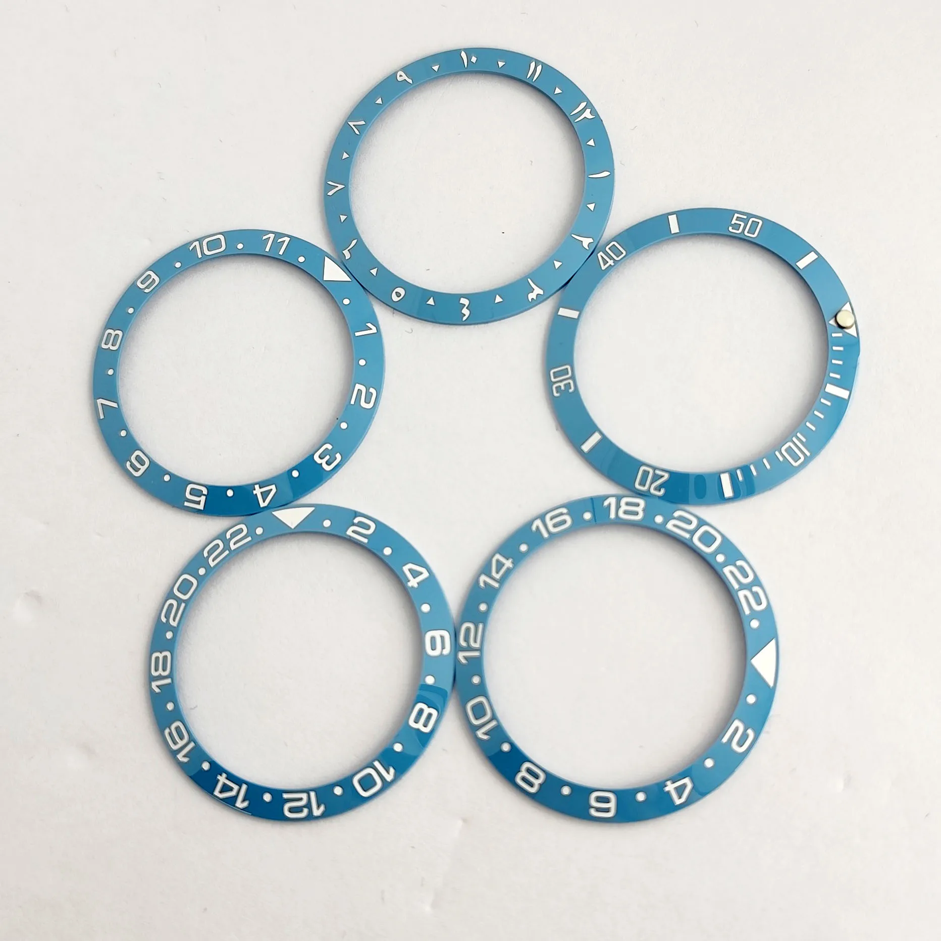 

38mm ceramic insert ice blue bezel GMT watch insert bezel blue luminous for 40mm SUB case watch accessory repair tool