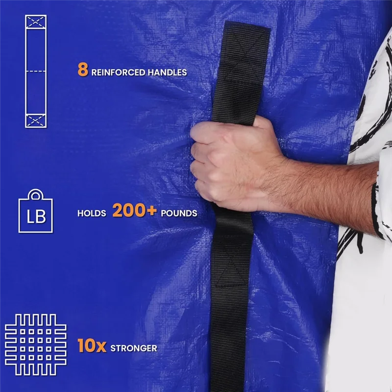 واقي مرتبة قماش القنب المقاوم للماء قابل لإعادة الاستخدام من CHCH مع مقابض - حقيبة مرتبة كوينسيز للتحرك - أغطية مرتبة للحماية #2