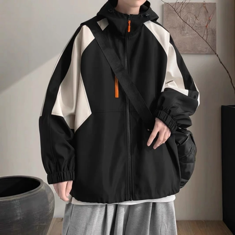 

Мужская куртка-бомбер в американском стиле, повседневная, весенне-осенняя, модная, с винтажным дизайном, свободного кроя, для работы, на молнии