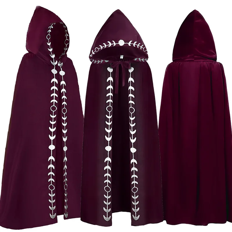 Festival Play Death Hooded Cloak Medieval Renaissance 5 Color Cloak Halloween Cosplay Costumes