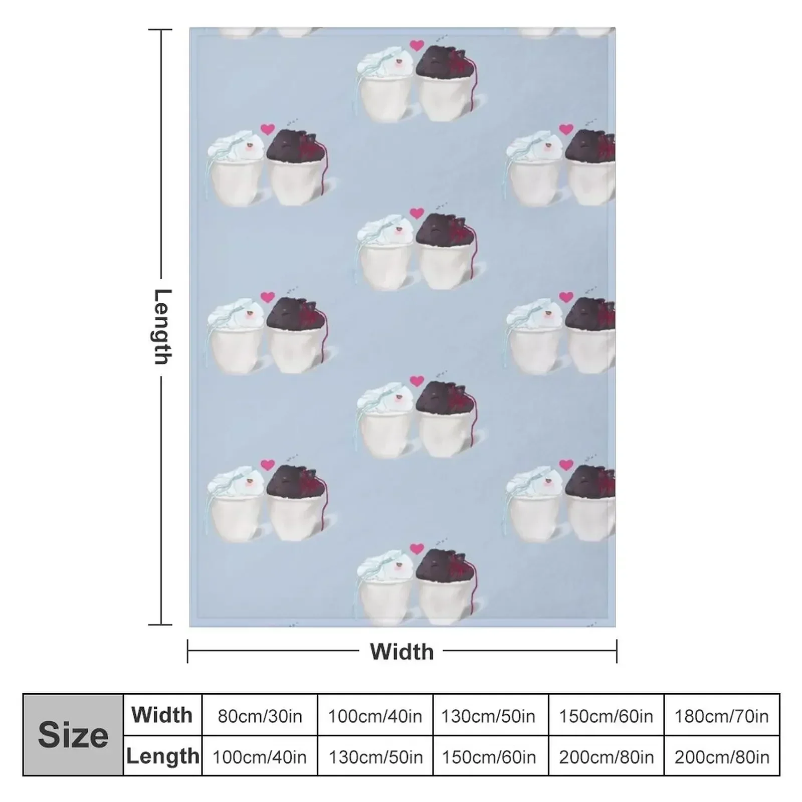 Little Rabbits WanXian Throw Blanket Cute Plaid Cute Shaggy Blankets