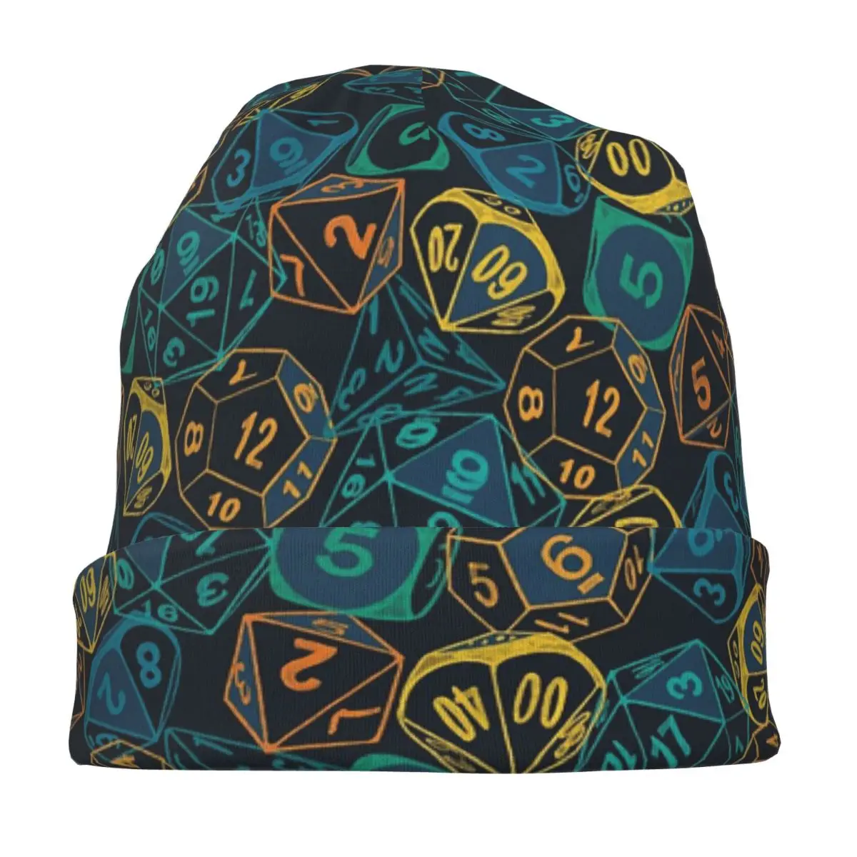 آر بي جي النرد البط البري العنقودية الدافئة محبوك قبعة موضة بونيه قبعة الخريف الشتاء في الهواء الطلق قبعات حريمي للرجال النساء الكبار #5