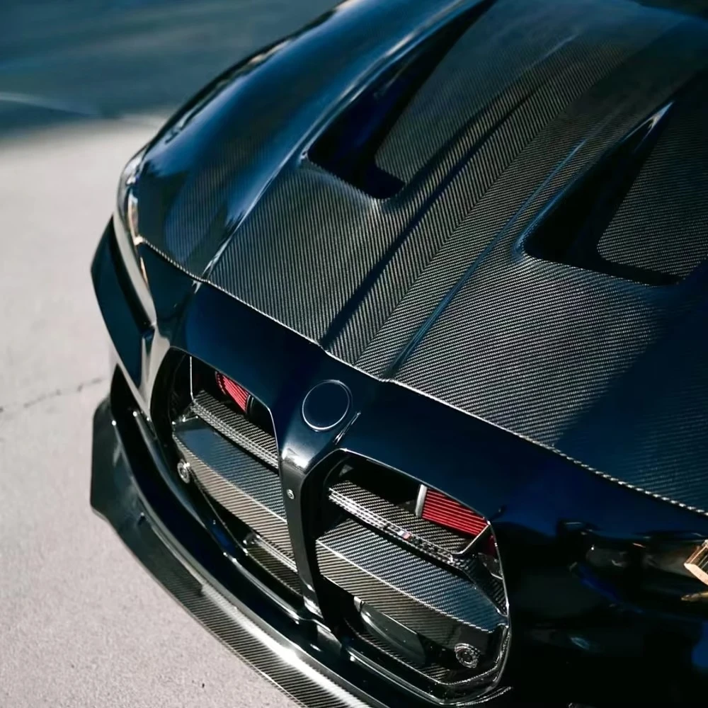 Dry Carbon Fiber Front Engine Hood Car Accessories Auto Body Systems Engine Vented Hood Bonnet for M4 G82 M3 G80
