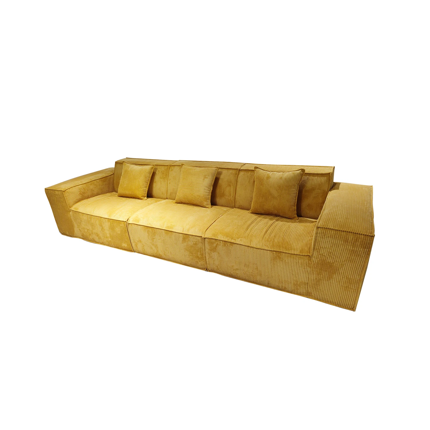 

Compression Modular Sofa Olive Green Velvet High Density Foam Simple Casual For Bedroom Living Room