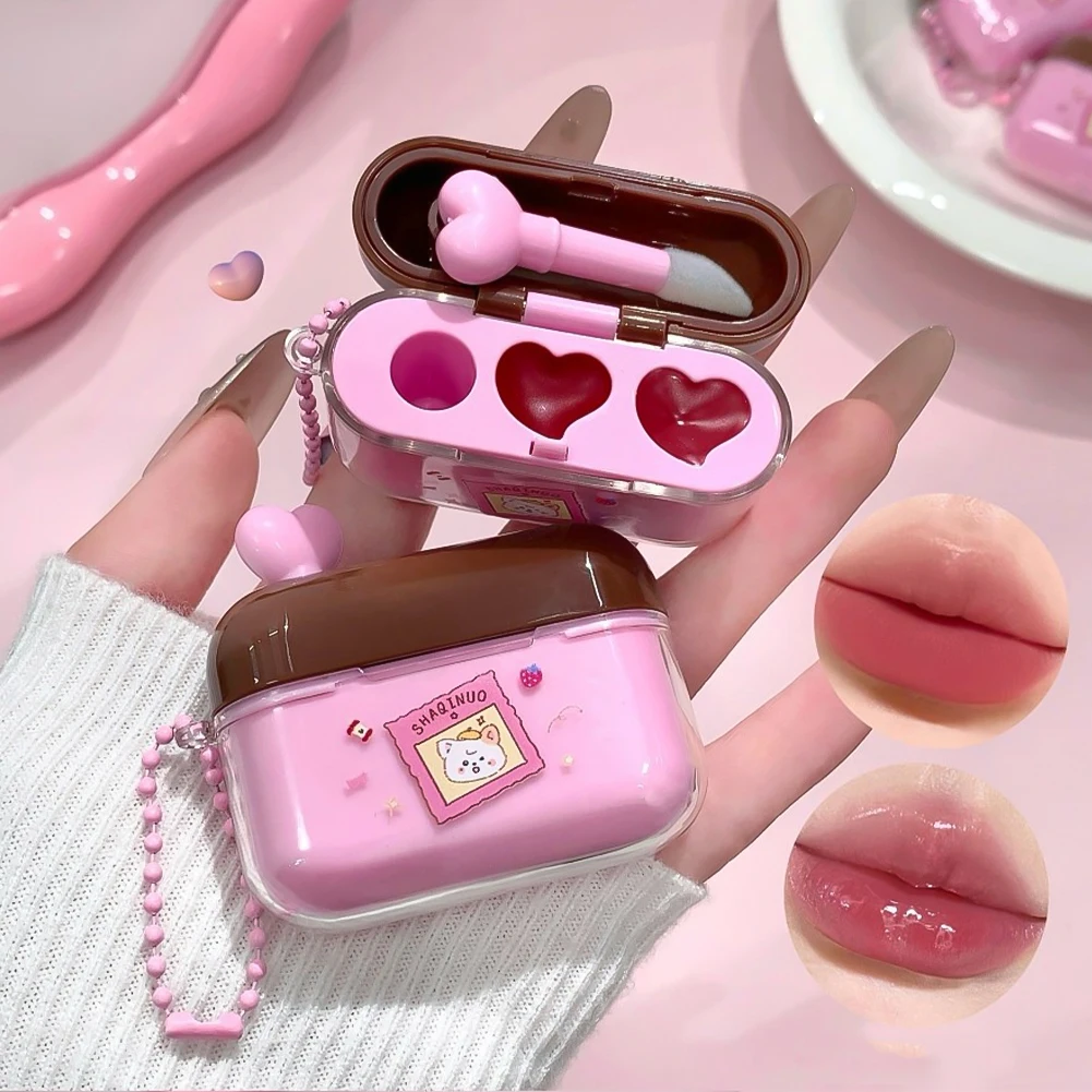 Water Gloss Velvet Matte Lip Glaze Combination Two-pack Long-Lasting Mirror Matte Pendant Lipstick