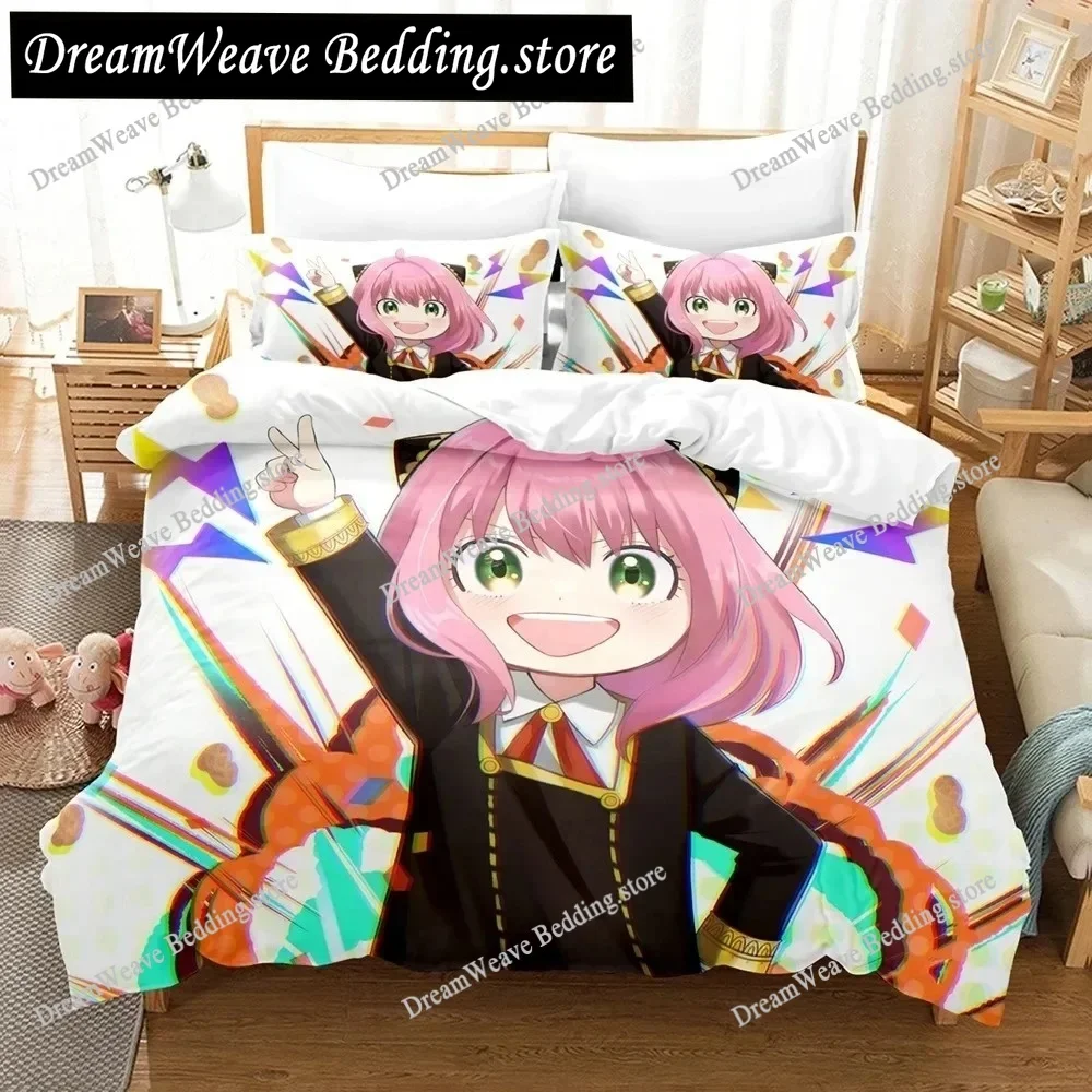 

SPY×FAMILY Anime Comforter Bedding Sets Cartoon Duvet Cover Pillowcase Full Size Queen King Single Double Quilt Cover