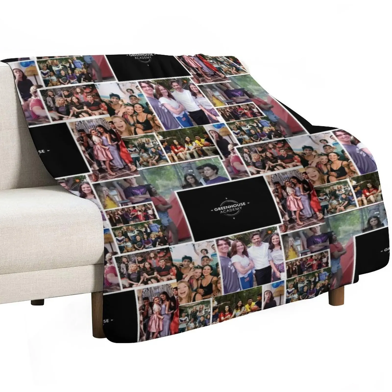 Greenhouse Academy Collage Throw Blanket Flannels Plush Personalized Gift Vintage Furrys Sofas Blankets 2