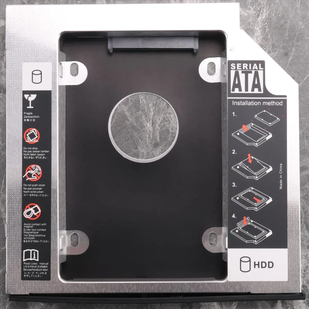 AT42 2nd HDD SSD Hard Drive Tray Replacement for T420 T430 T510 T520 T530 W510 W520 W530, Internal Laptop CD/DVD-ROM Optical Mod