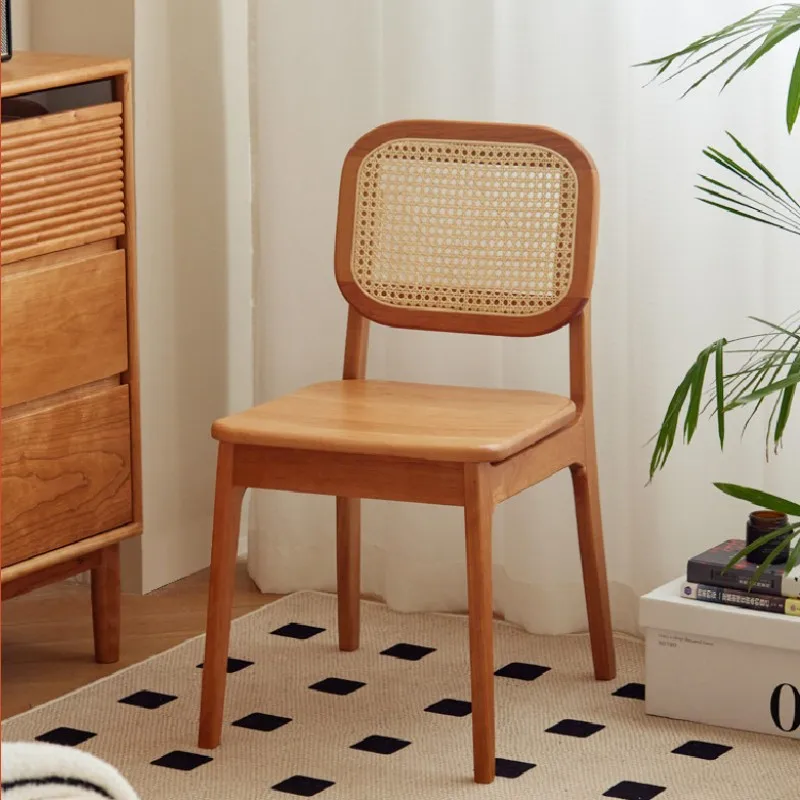 LMM Solid Wood Home Dining Table and Chair Nordic Back Chair Learning Desk Office Chair