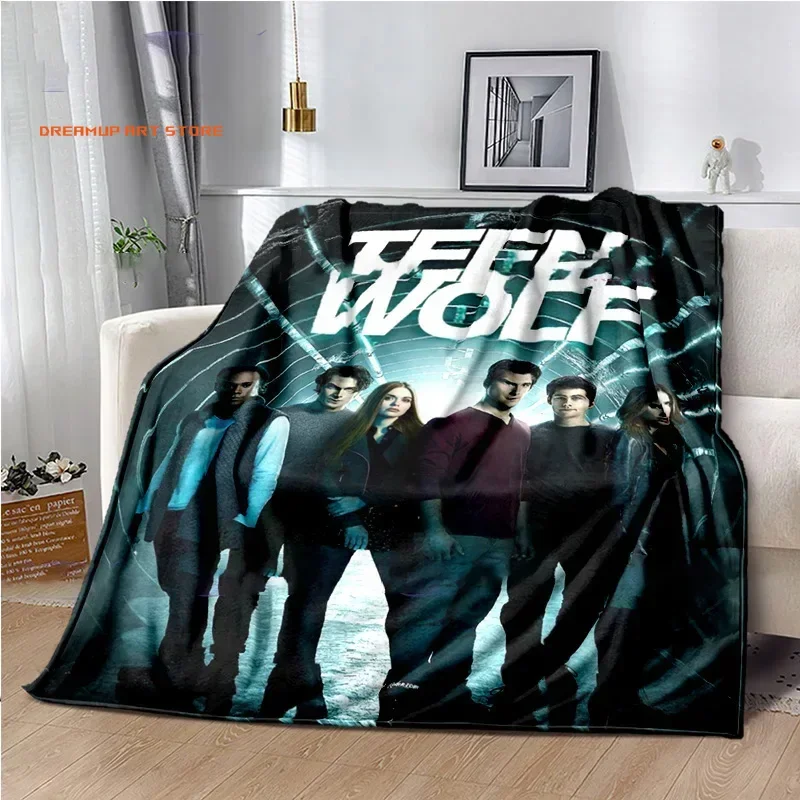 2026 Teen Wolf Movie Blanket Warm Plush Cozy Home Throw Blanket For Bed Sofa Couch Lightweight Travel Blanket Couch Quilt Gifts