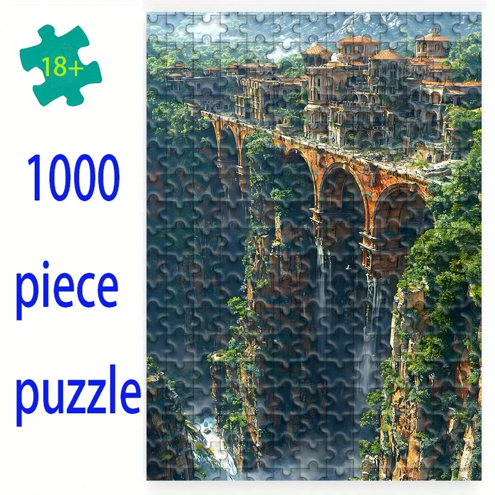 500/1000pcs Adult Puzzle | High-Quality, Stress-Relieving Fun Family Game, Ideal for Birthdays, Christmas, Halloween, and Gift