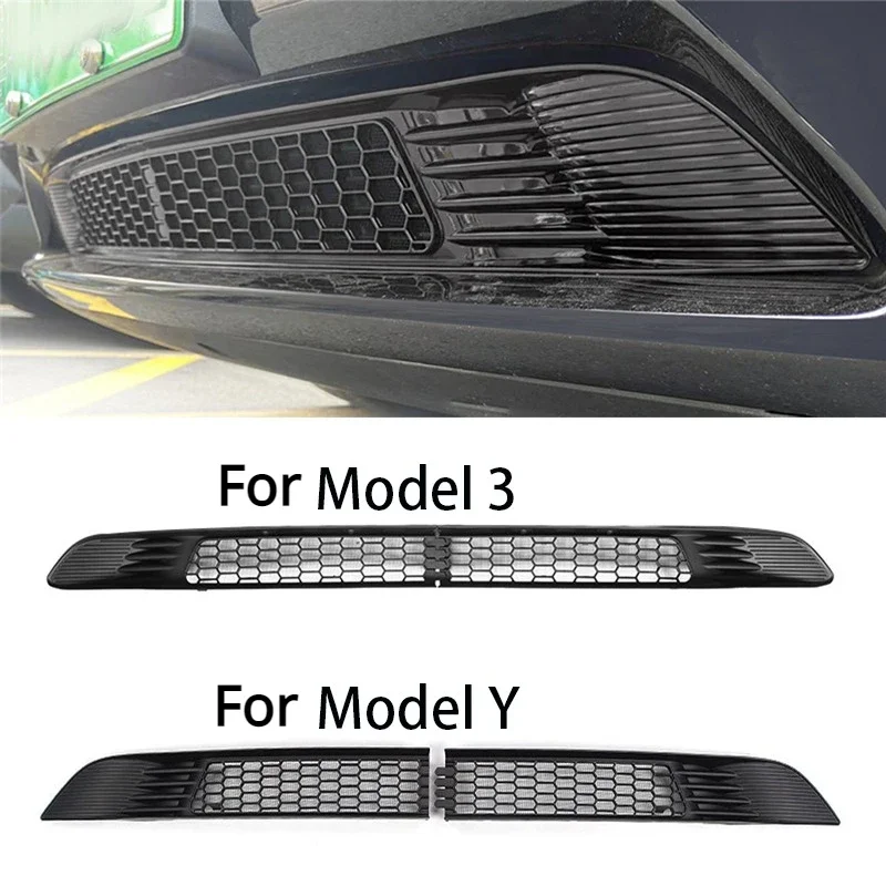 Front Bumper Grill Mesh For Tesla Model 3 Y 2017-2023 Accessories Air Inlet Vent Cover Grille Guards Protector Anti-insect Net