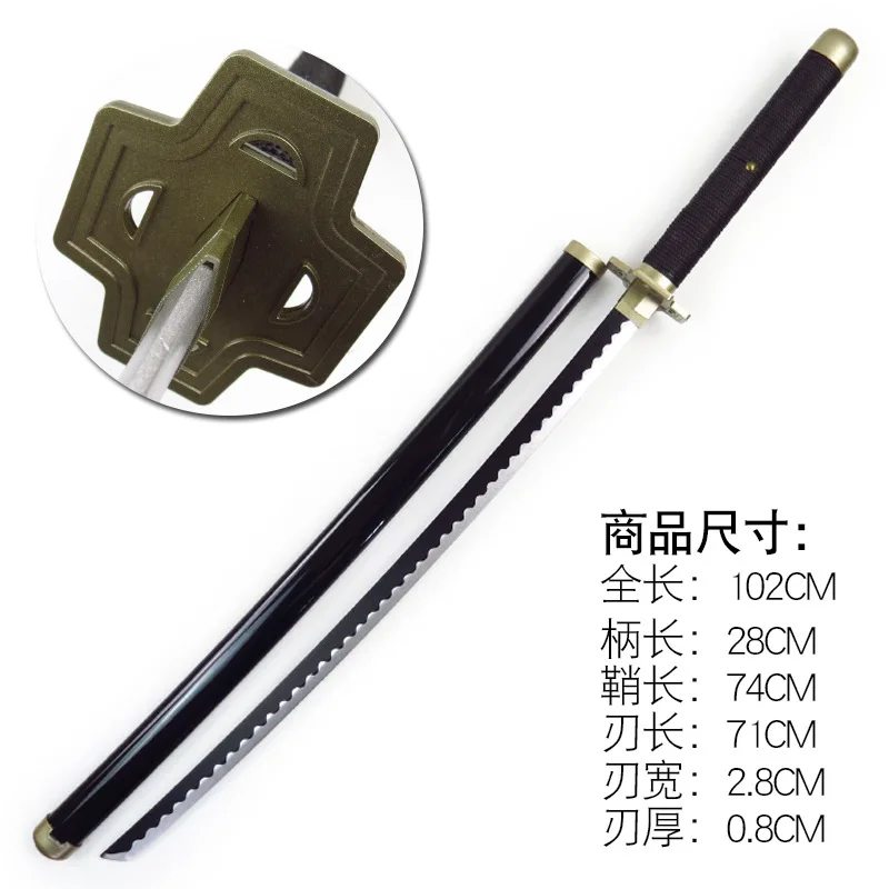 104cm Roronoa Zoro Schwert Anime One Piece Cosplay Requisitenmesser Ninja-Schwert Originalgröße Japanisches Katana Original Samurai-Säbel Spielzeug