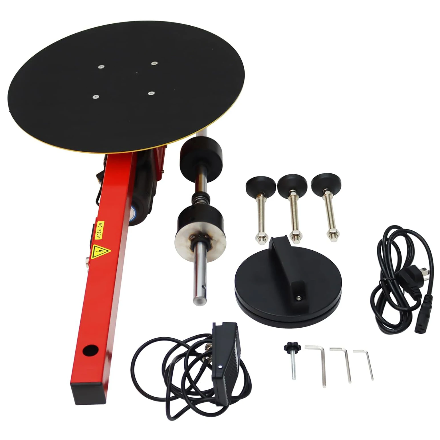 مقعد تغليف الفيلم الكهربائي القابل للتمدد 1 لفة موزع أفلام شبه أوتوماتيكي للتغليف منصات التعبئة 110 رطل تحميل 220 فولت