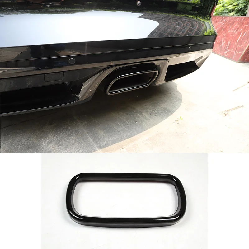 Stainless Steel Black For Jaguar F-TYPE 2019-2025 Car Tail Throat Liner Pipe Exhaust System Decoration Cover Car Accessories