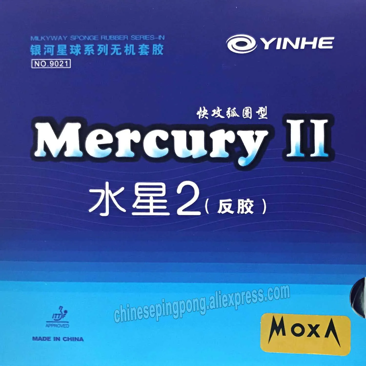 Yinhe-Hoja de tenis de mesa original W-6 Loop King, con 2xmercury 2 Mercury2, espinillas de goma para ping pong