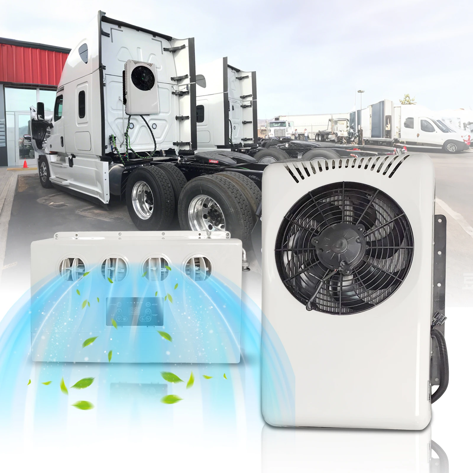 

Aspligo New 12V Split AC Car Air Conditioner for Vehicle Parking Cooling System Quick Chill For Motorhome Camper Van Tractor