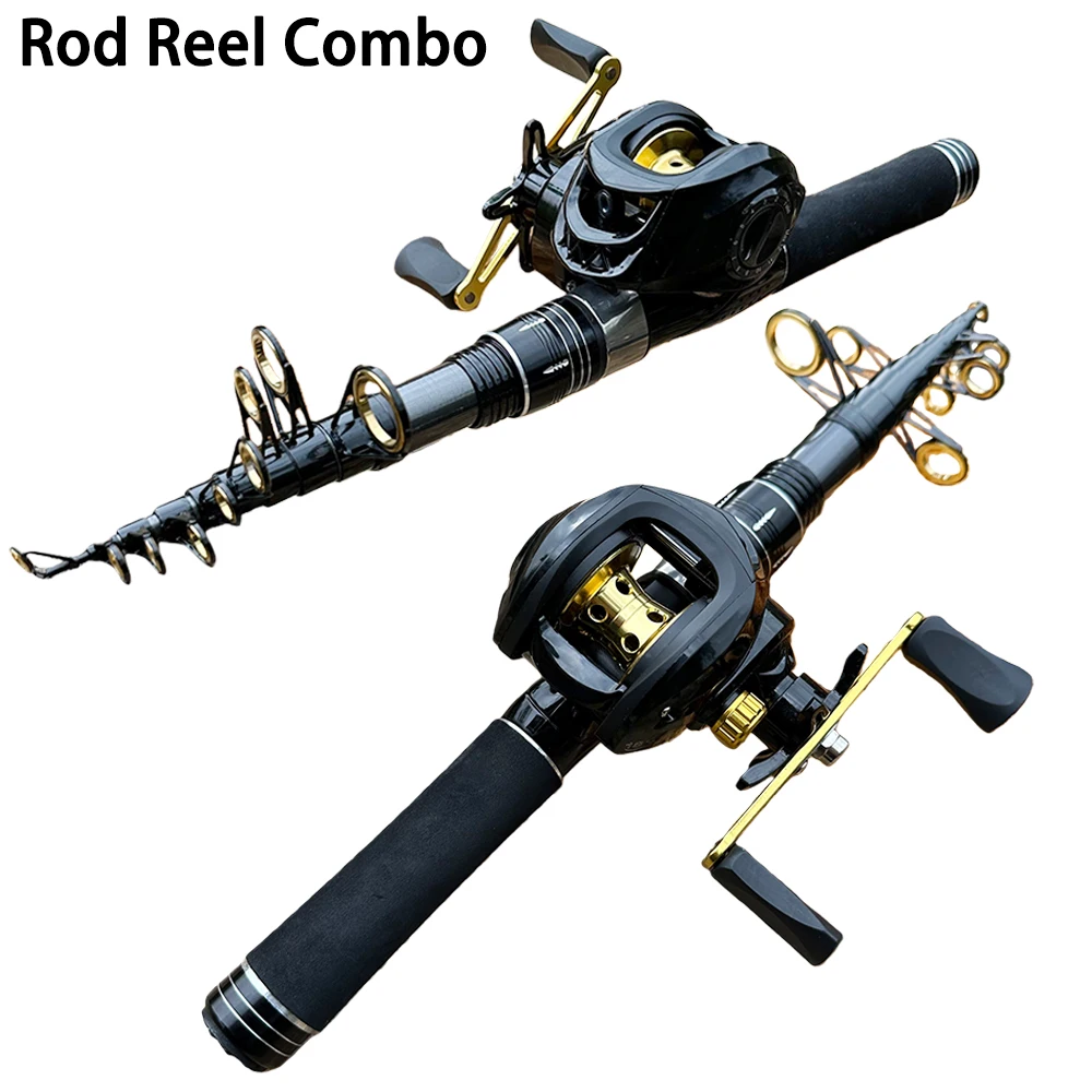 

Комбинированная катушка для телескопической удочки 1,5-2,4 см, высокоуглеродистая морская удочка и комплекты высокоскоростных катушек 7,2: 1 для карпа окуня