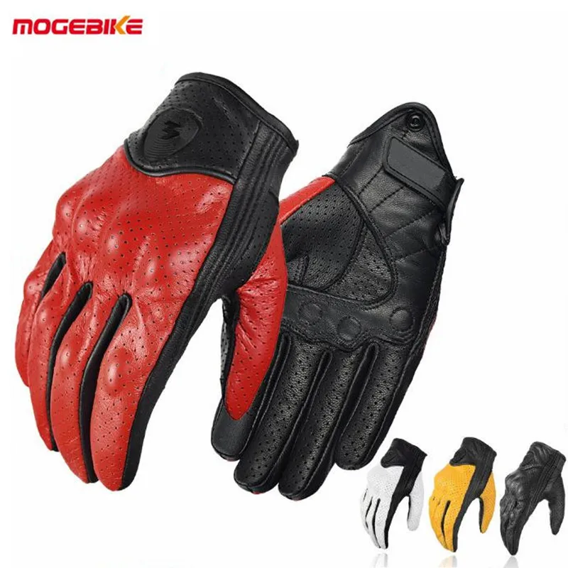 

Motorcycle Leather Gloves Vintage Men Summer Protective Touchscreen Motorbike Motorcross Cycling Guantes Moto Biker Glove