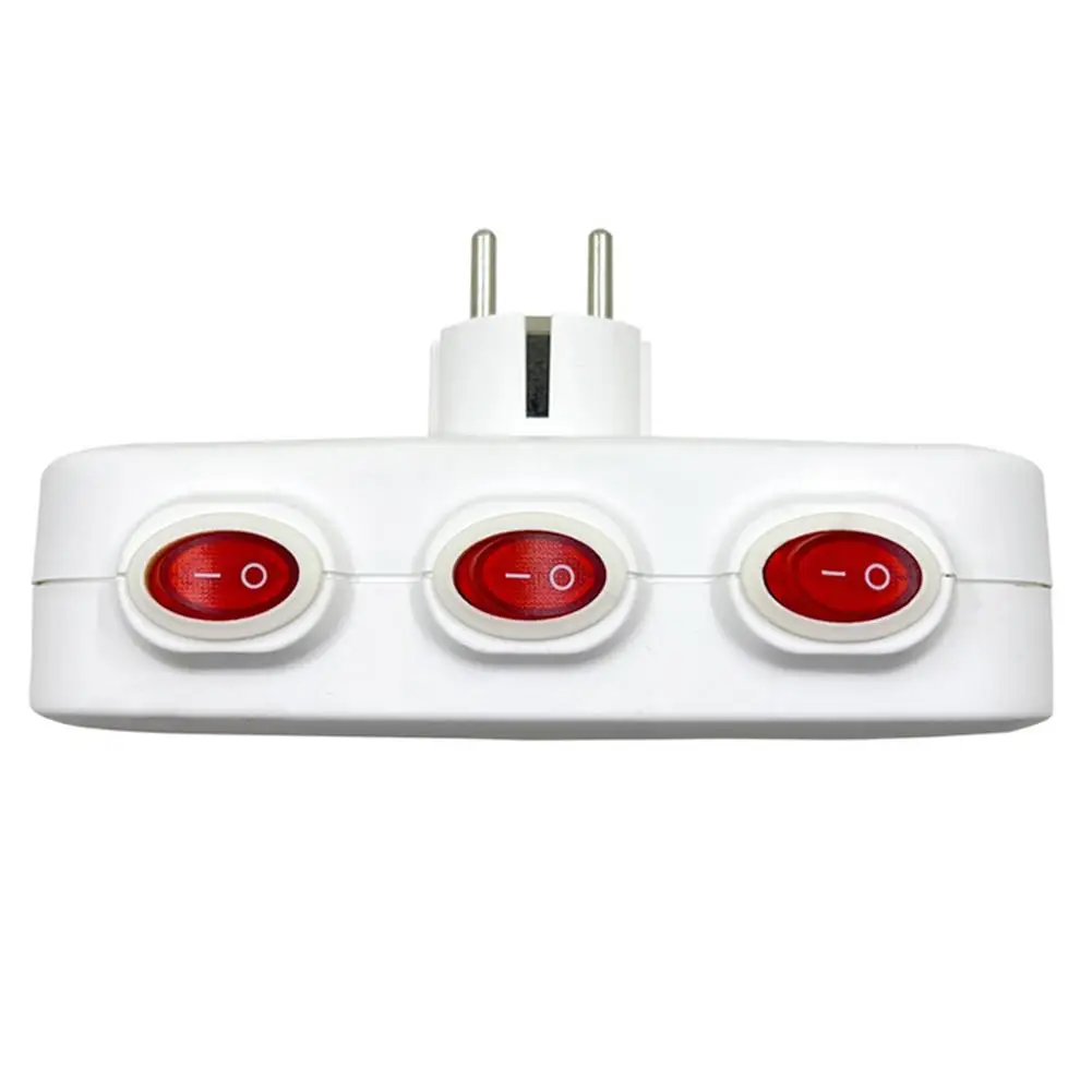 Multi-socket EU Extend Socket With ON/OFF Switch Electrical European Russia Spain Power Adapter Child Protection With Stand Y6X9