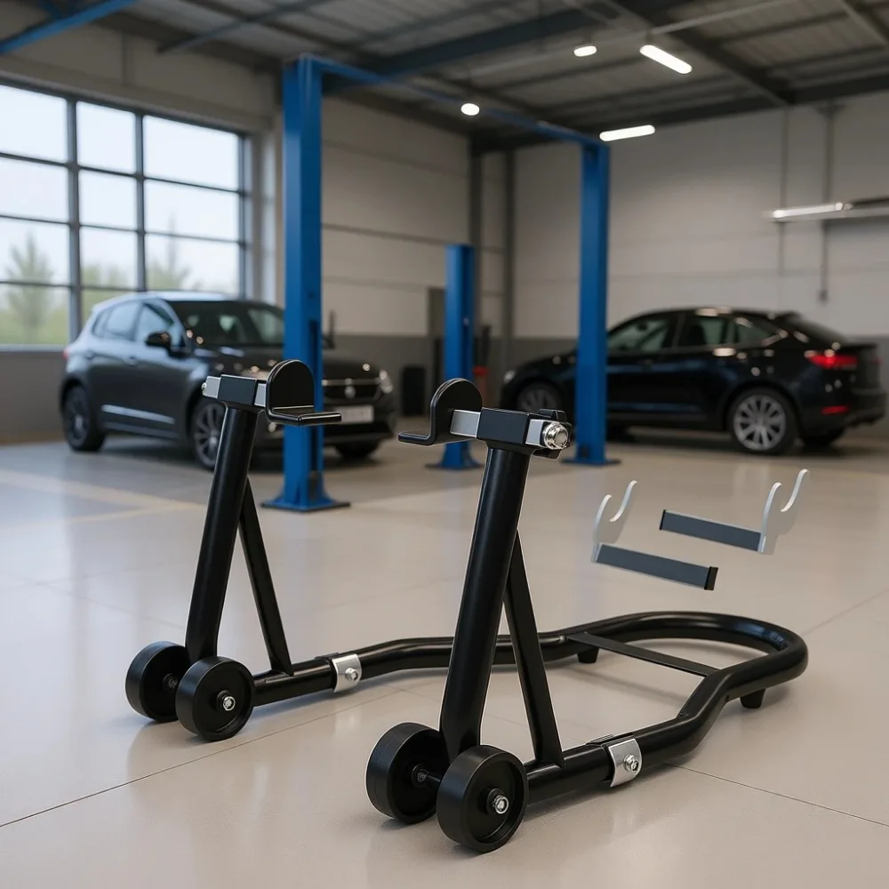 

Усиленная подставка для заднего колеса мотоцикла, грузоподъемность 400 кг, с U-образной вилкой и подъемником для маятникового маятника, черная