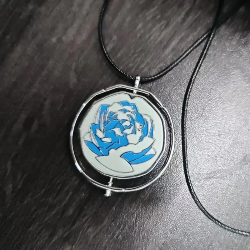 Lol-Collier pendentif rotatif League of Recognition, Arcane2 Jinkesi, Blue Rose, Anime Necklace, JOXmas Gifts, Peripheral Products