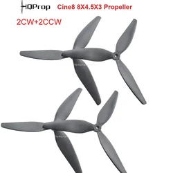 HQProp Cine8 8X4.5X3 CW CCW Black 8 inch Glass Fiber Reinforced Nylon propeller For FPV RC Racing Drone Spare Parts FPV