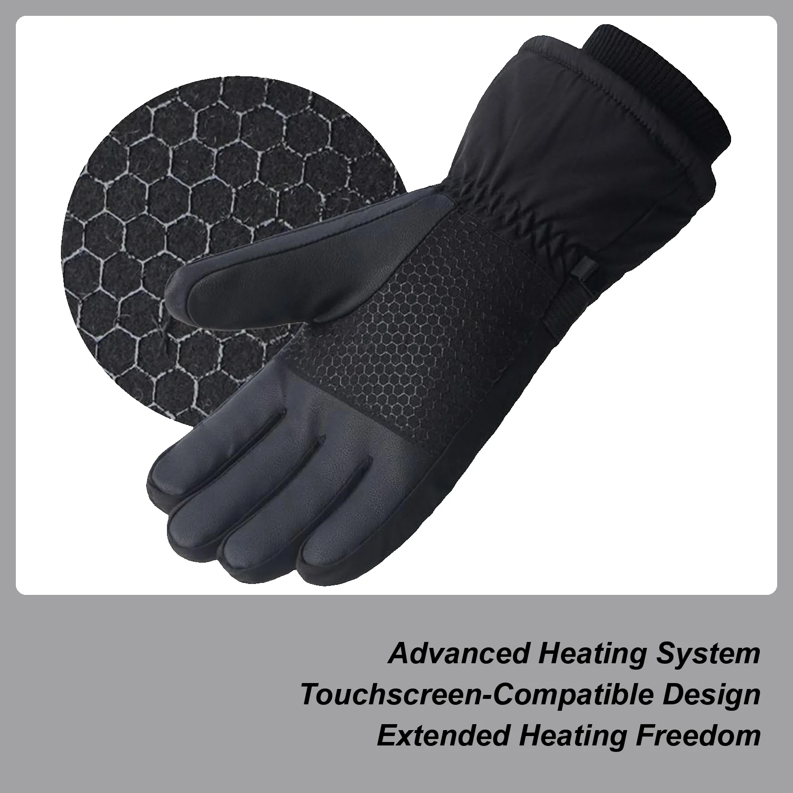 

Warming Gloves 3 Modes Adjustable Electric Full Finger Wearable Gloves Touchscreen Mitten Hand Warmer For Travel Skiing Cycling