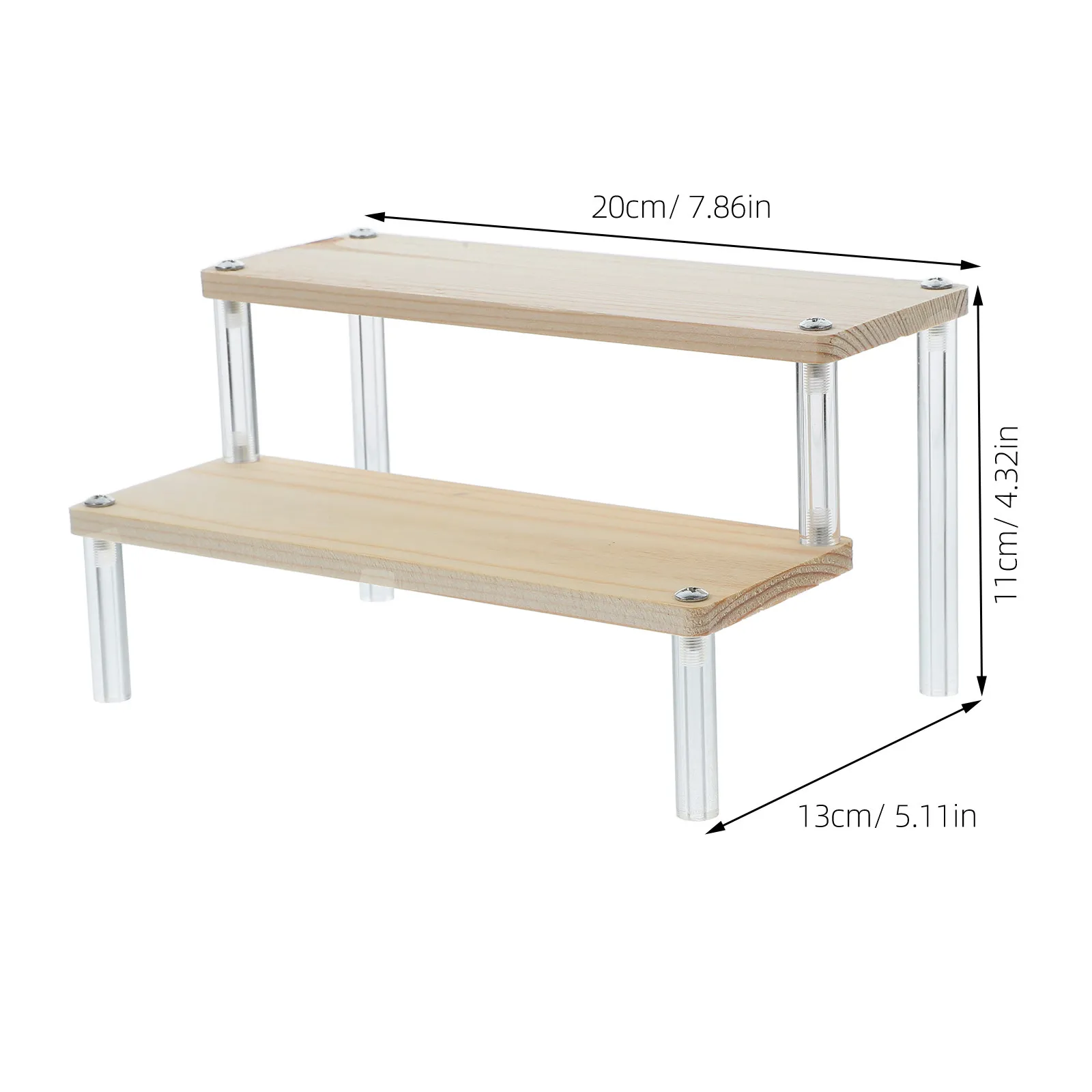 Multi Functional Acrylic Tiered Display Shelf Stand for Perfume Jewelry Cosmetics Makeup Accessories Vanity Table Retail Display
